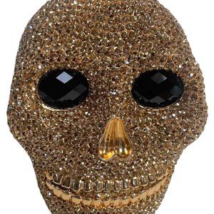Skull Swarovski crystal purse